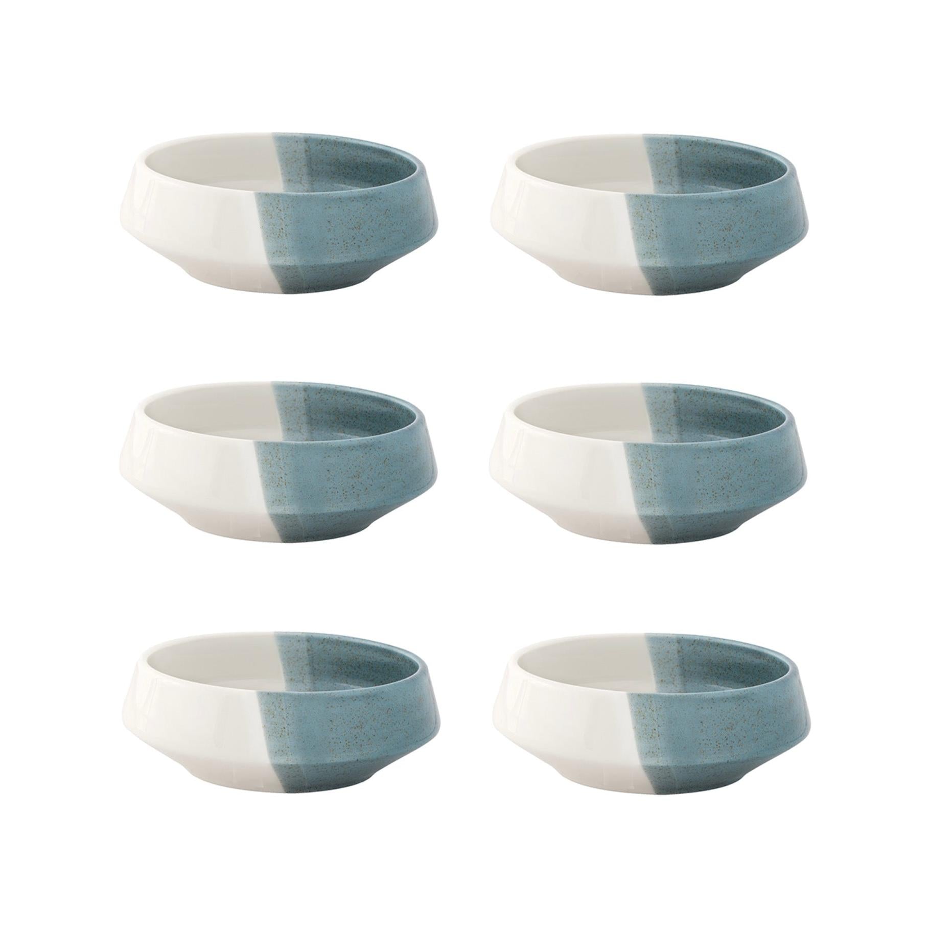 Double - Set De 6 Bols - Porcelaine - Vert
