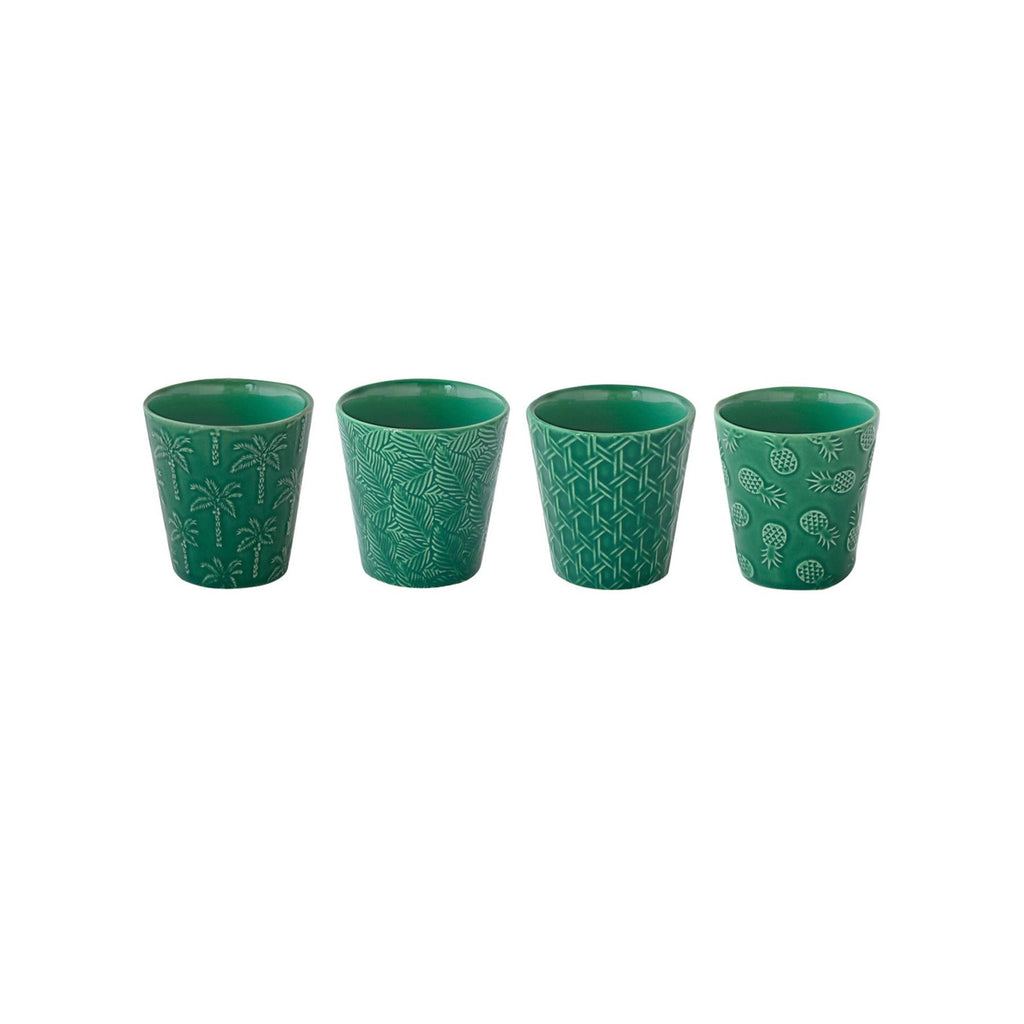 Tropicana - Set De 4 Tasses À Café - Porcelaine - Multicolore