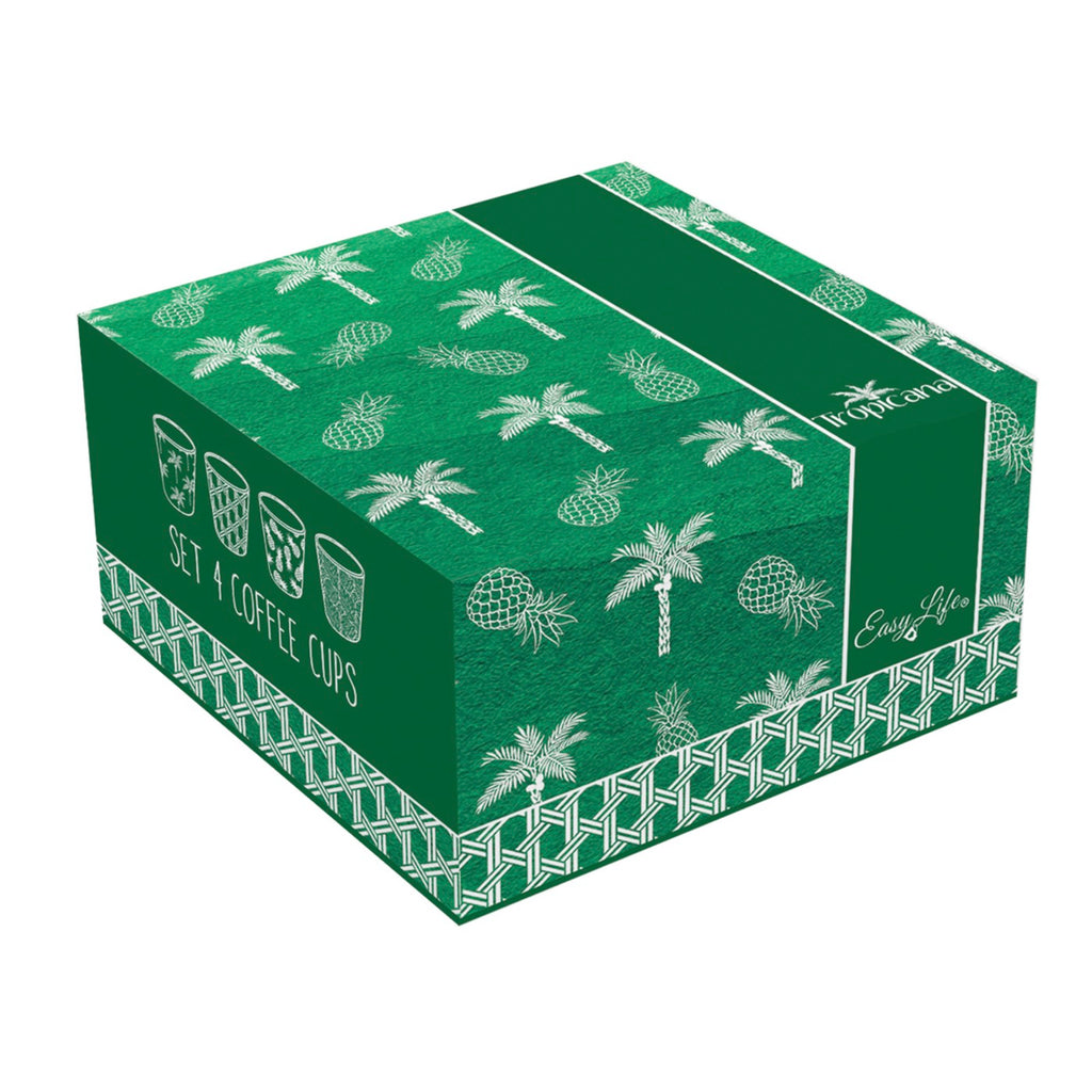 Tropicana - Set De 4 Tasses À Café - Porcelaine - Multicolore