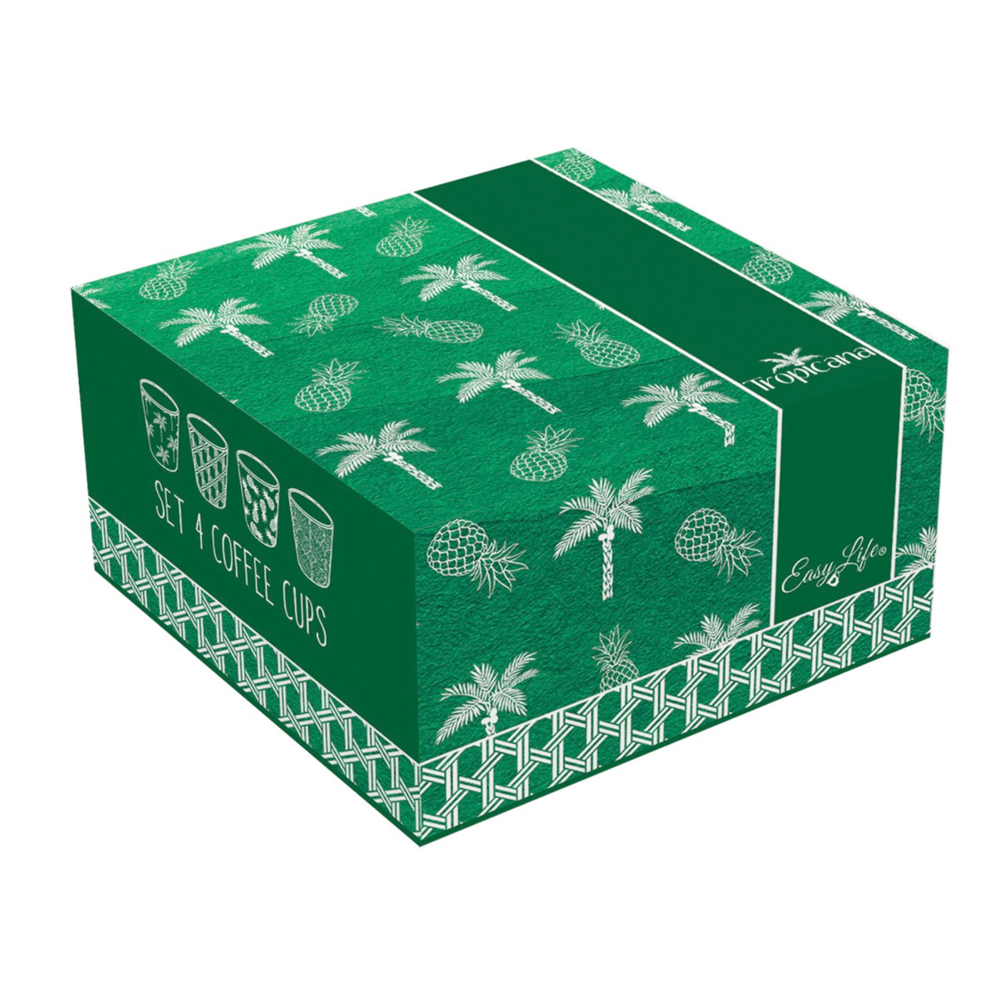Tropicana - Set De 4 Tasses À Café - Porcelaine - Multicolore