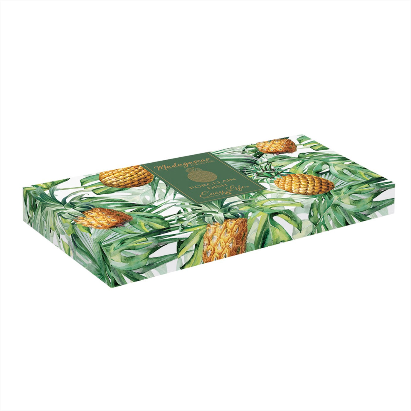 Madagascar - Plat Ananas - Porcelaine - Blanc