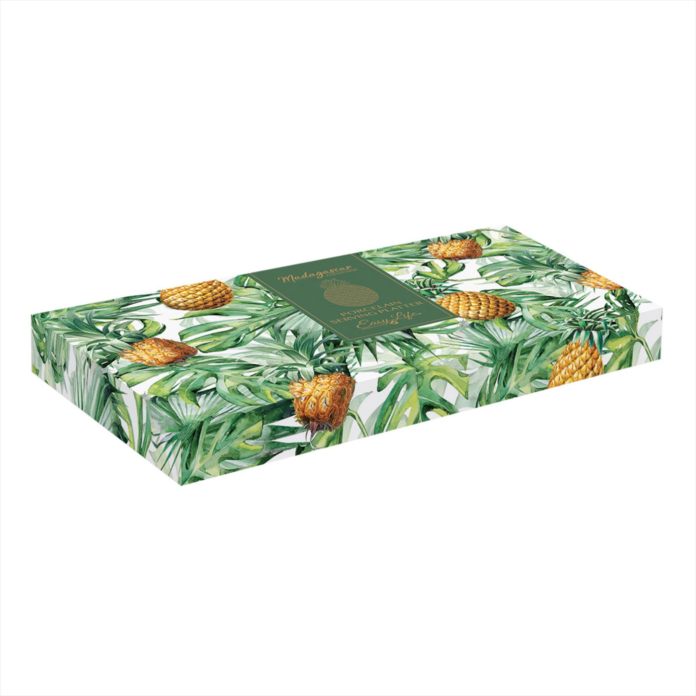 Madagascar - Plat Ananas - Porcelaine - Blanc