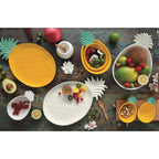Madagascar - Plat Ananas - Porcelaine - Blanc