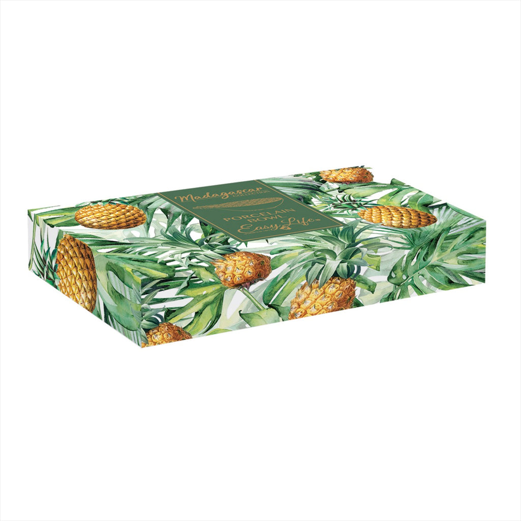 Madagascar - Coupelle Ananas - Porcelaine - Jaune-Vert