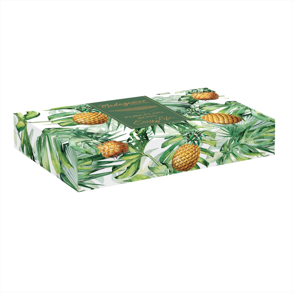Madagascar - Coupelle Ananas - Porcelaine - Jaune-Vert