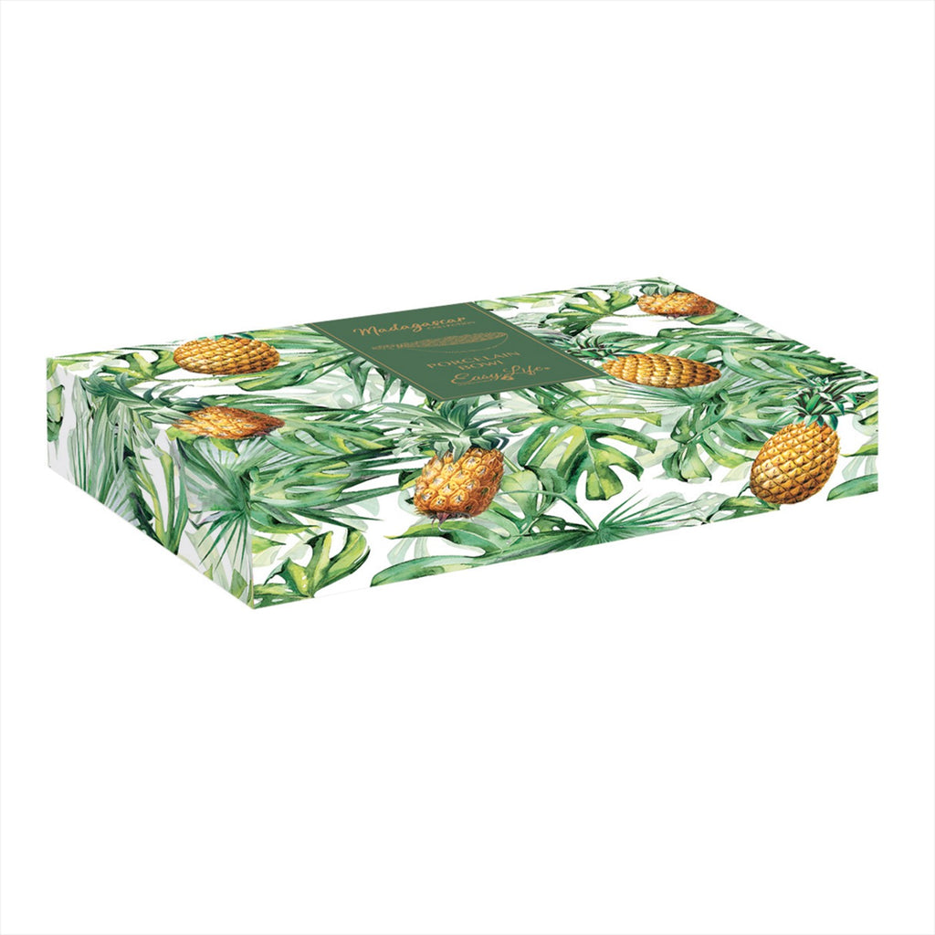 Madagascar - Coupelle Ananas - Porcelaine - Jaune-Vert