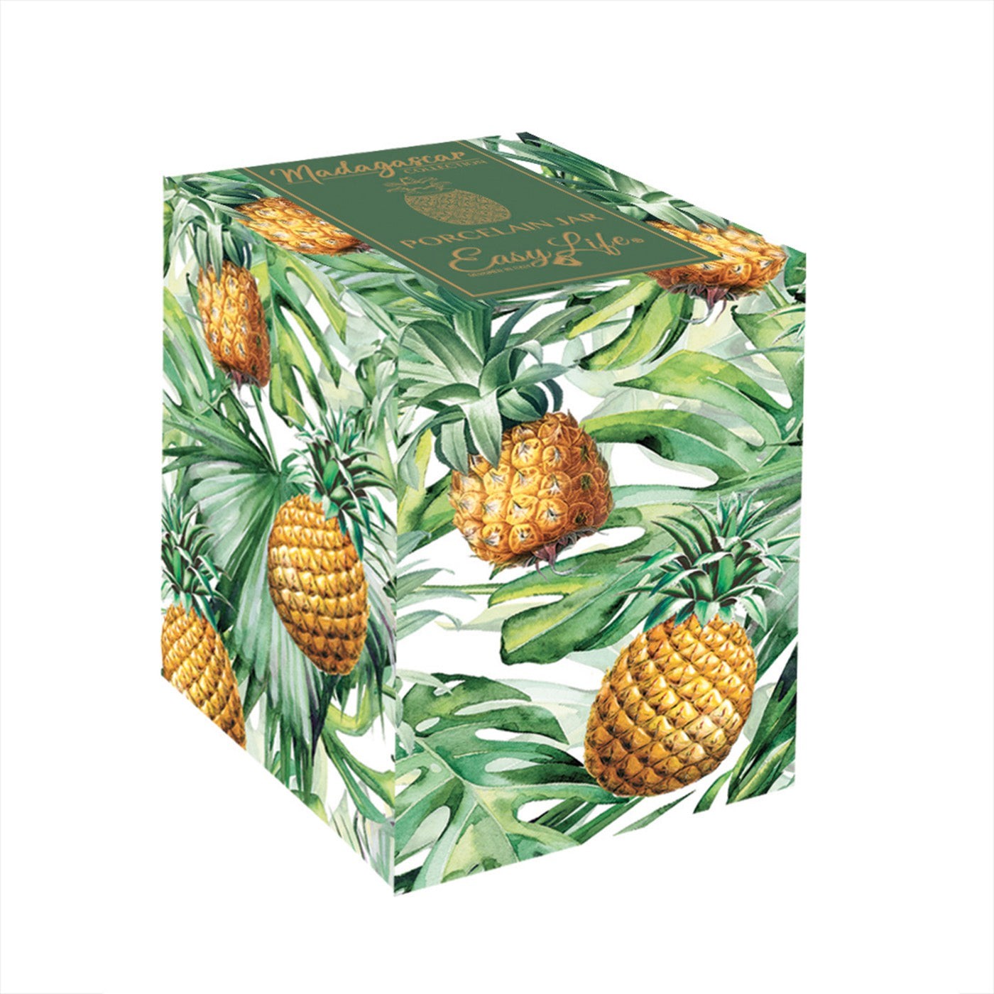 Madagascar - Bocal Ananas - Porcelaine - Blanc