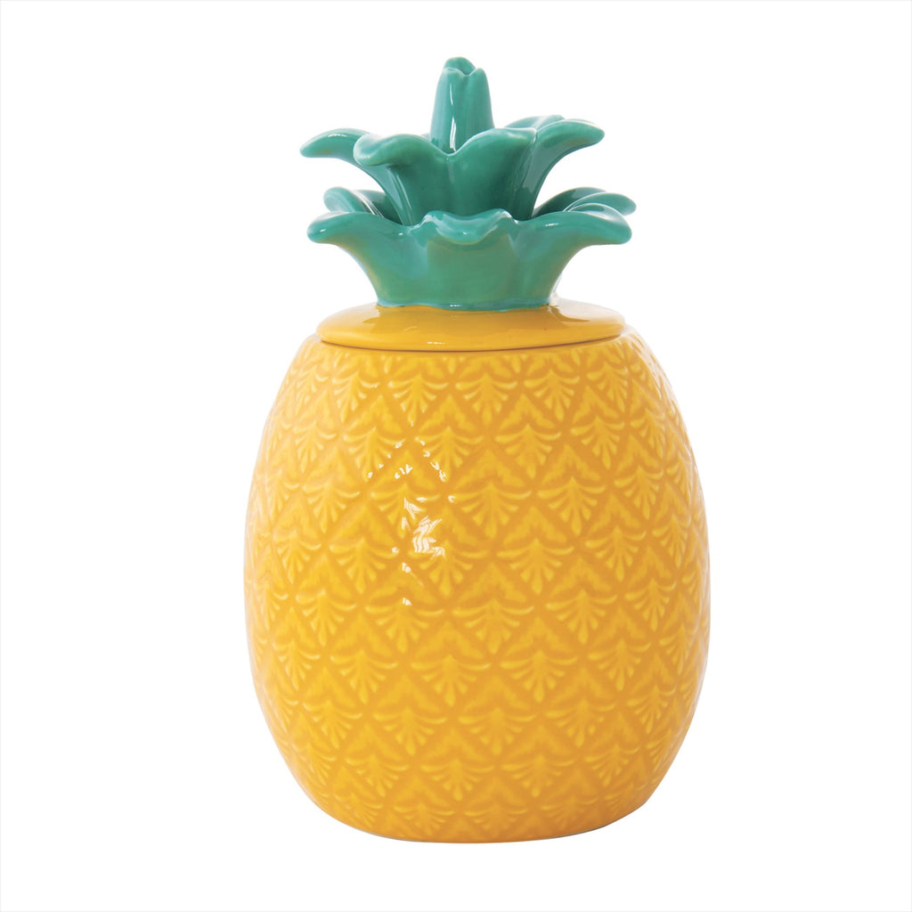 Madagascar - Bocal Ananas - Porcelaine - Jaune-Vert
