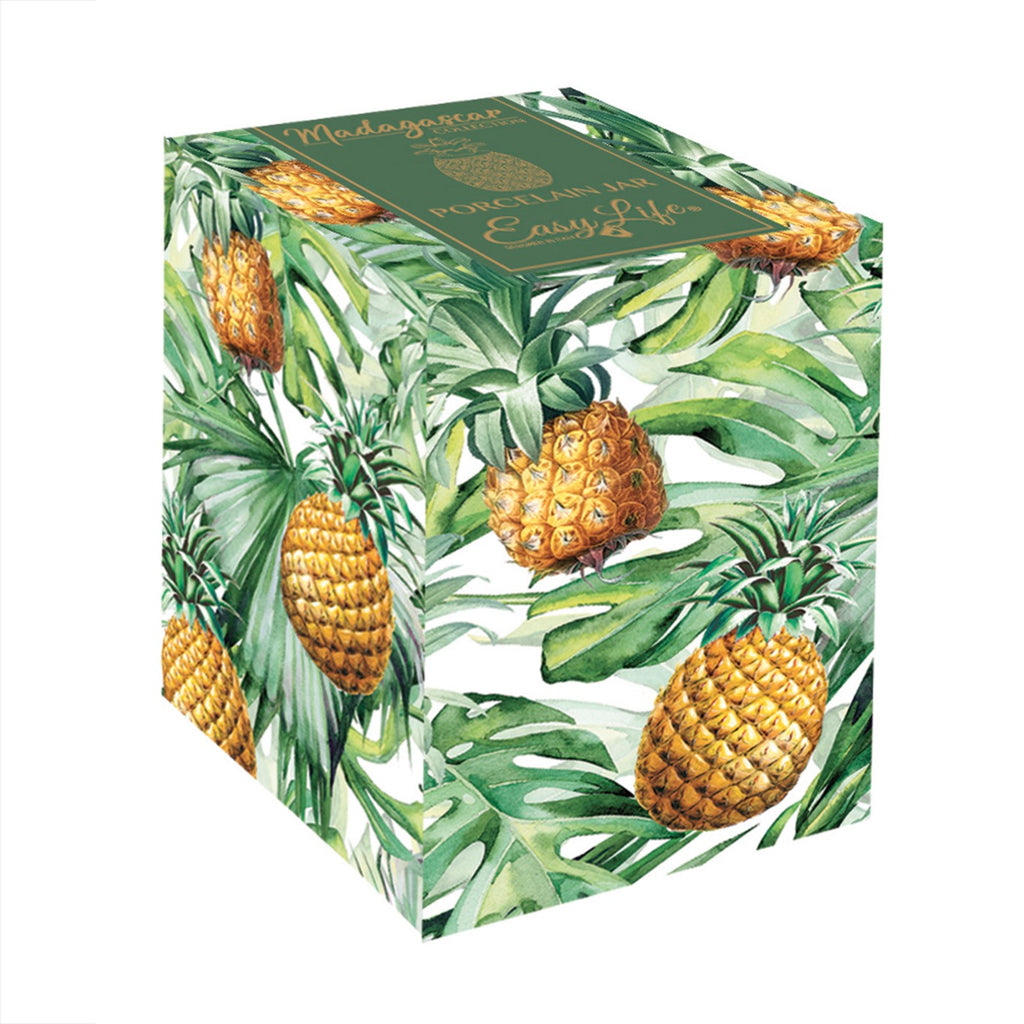 Madagascar - Bocal Ananas - Porcelaine - Blanc