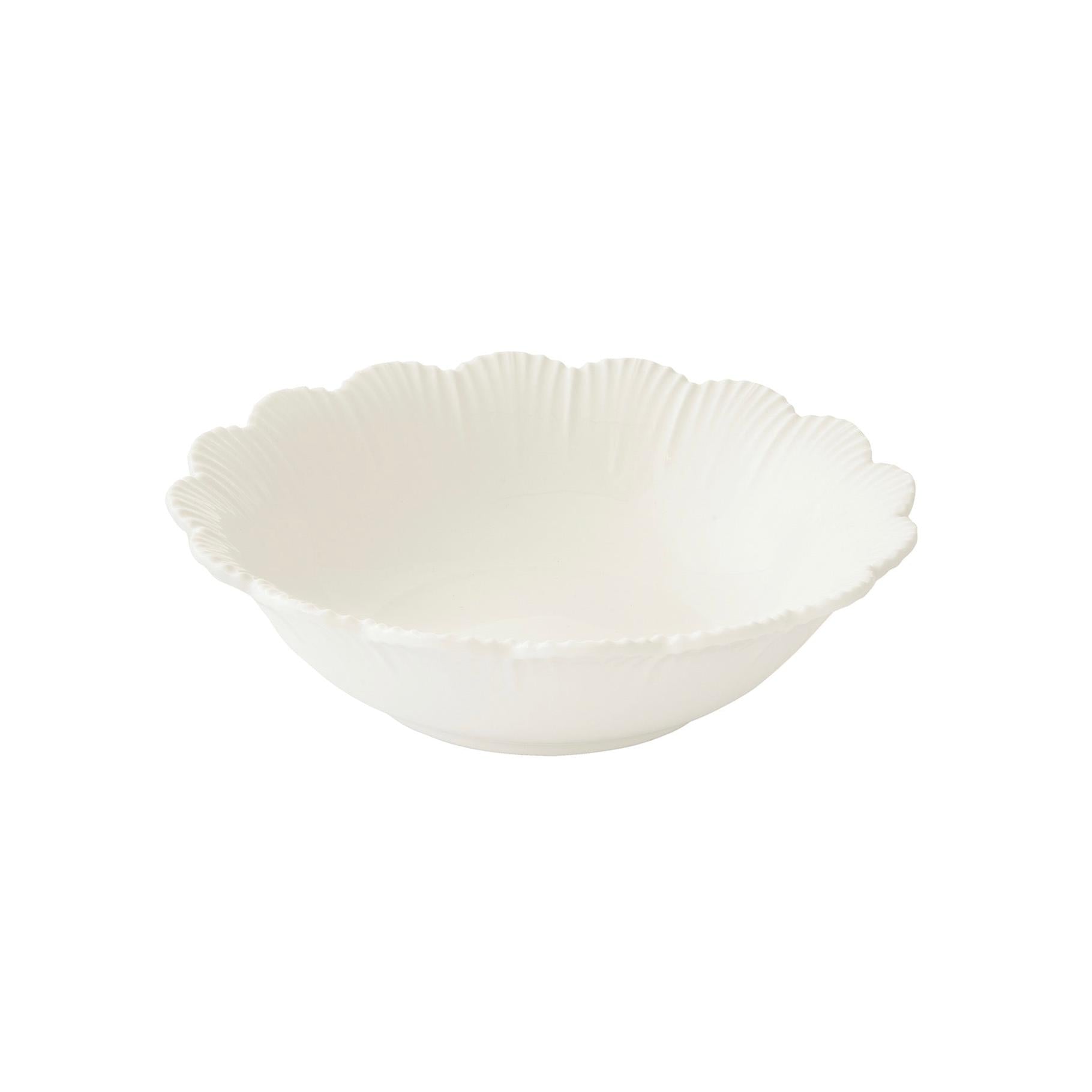 Fleuri - Set De 6 Assiettes Creuses - Porcelaine - Blanc