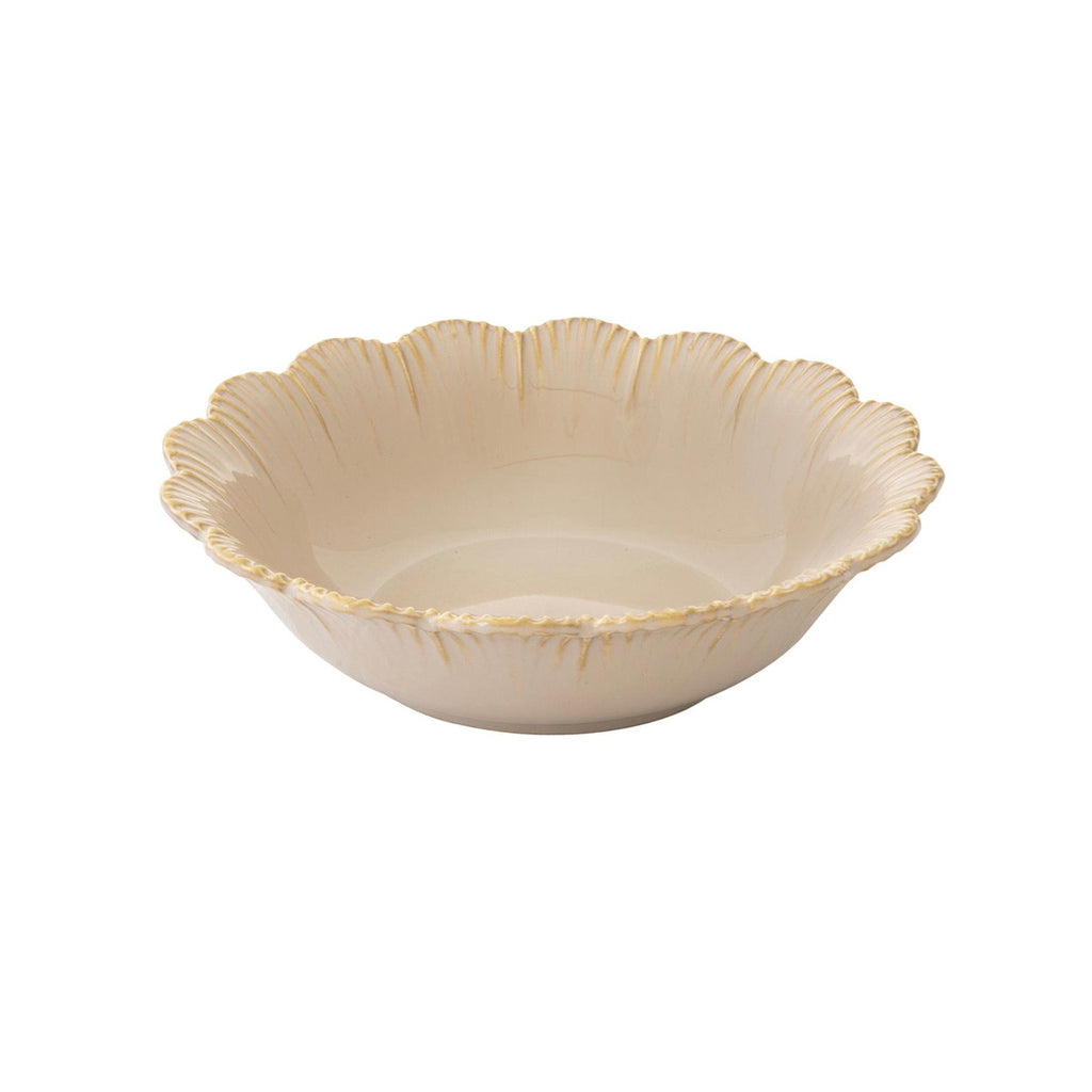 Fleuri - Set De 6 Assiettes Creuses - Porcelaine - Beige