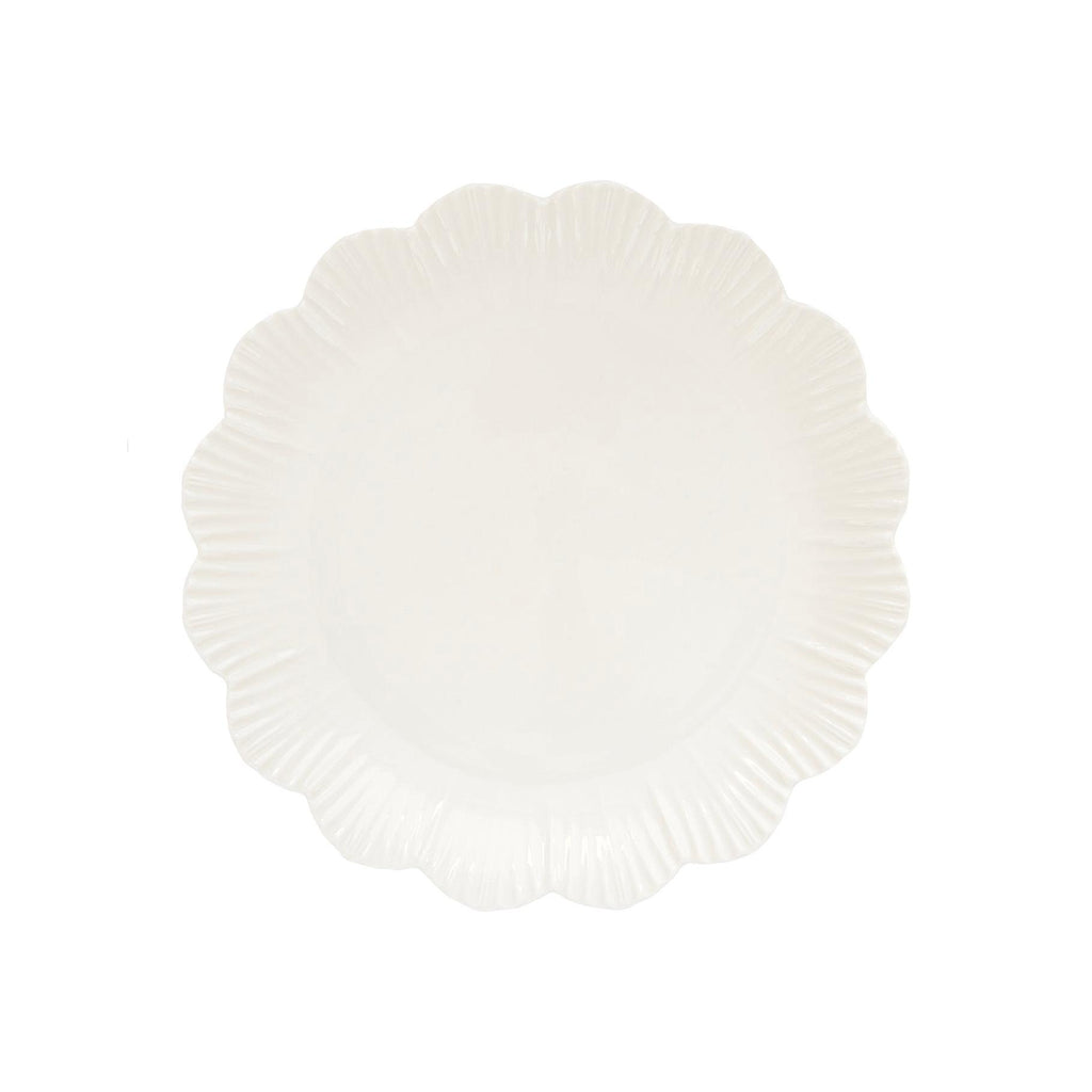 Fleuri - Set De 6 Assiettes À Dessert - Porcelaine - Blanc