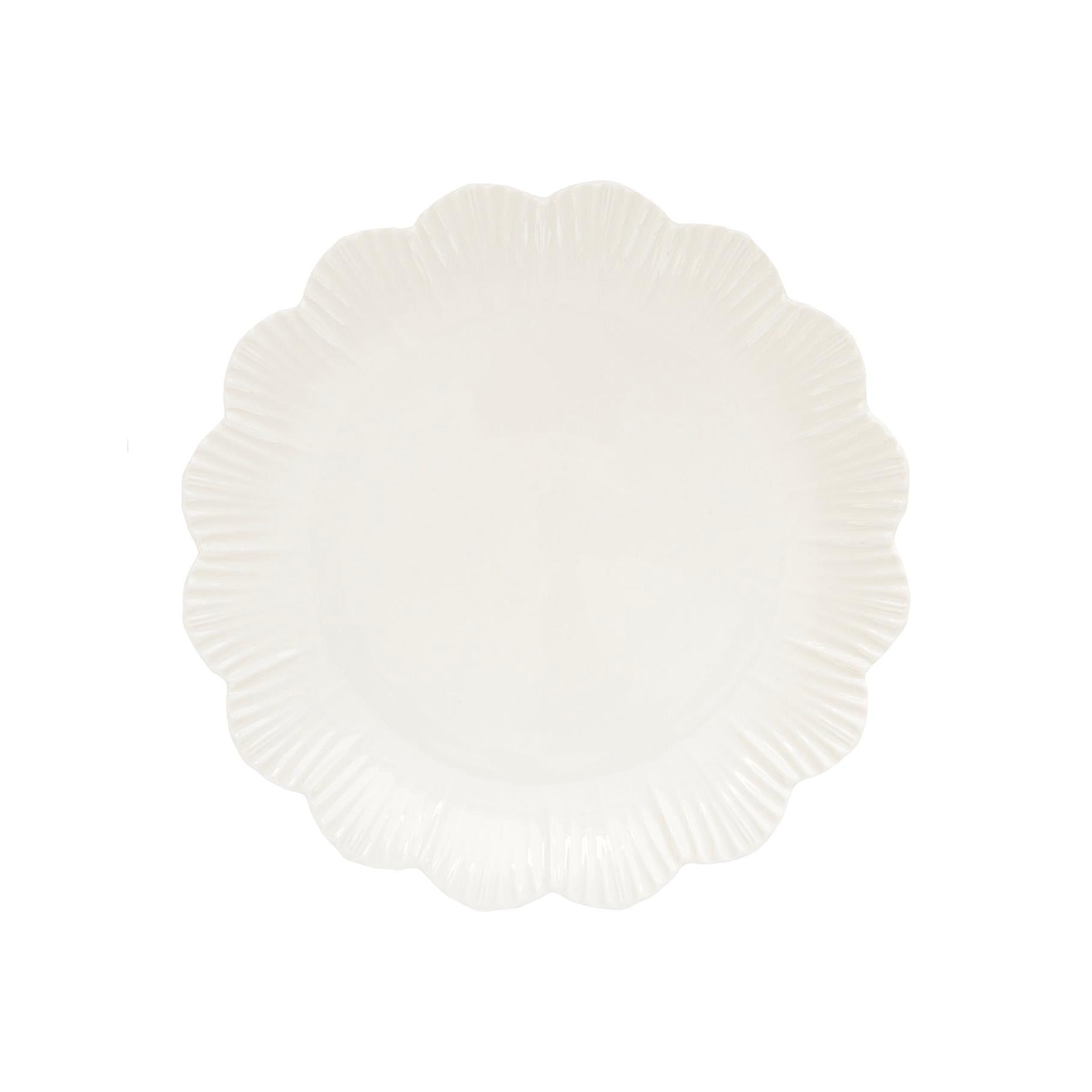 Fleuri - Set De 6 Assiettes À Dessert - Porcelaine - Blanc