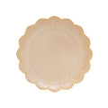Fleuri - Set De 6 Assiettes À Dessert - Porcelaine - Beige