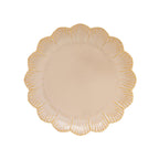 Fleuri - Set De 6 Assiettes À Dessert - Porcelaine - Beige