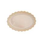 Fleuri - Set De 4 Plats De Service Ovales - Porcelaine - Beige