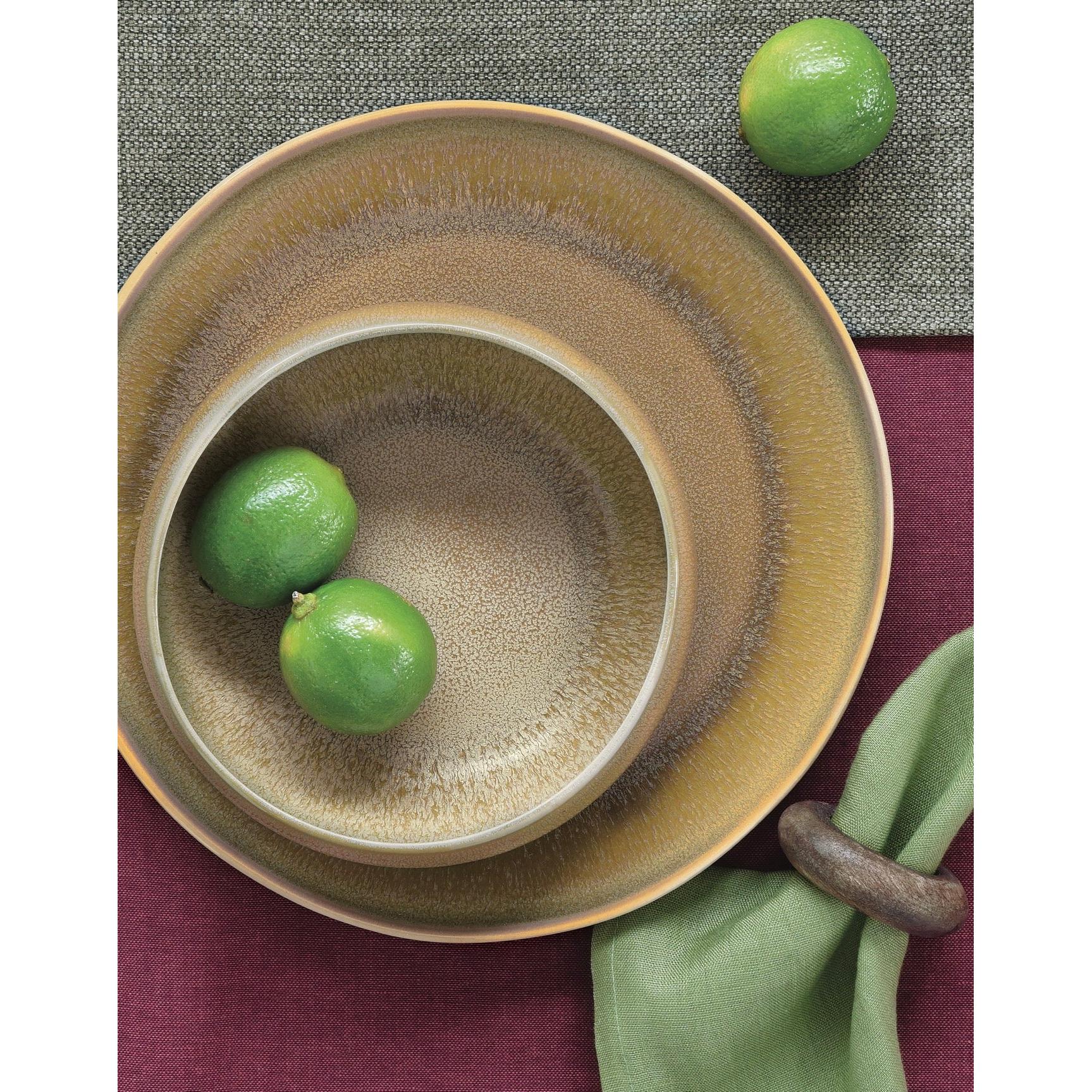 Terra - Set De 6 Assiettes À Dessert - Grès - Marron