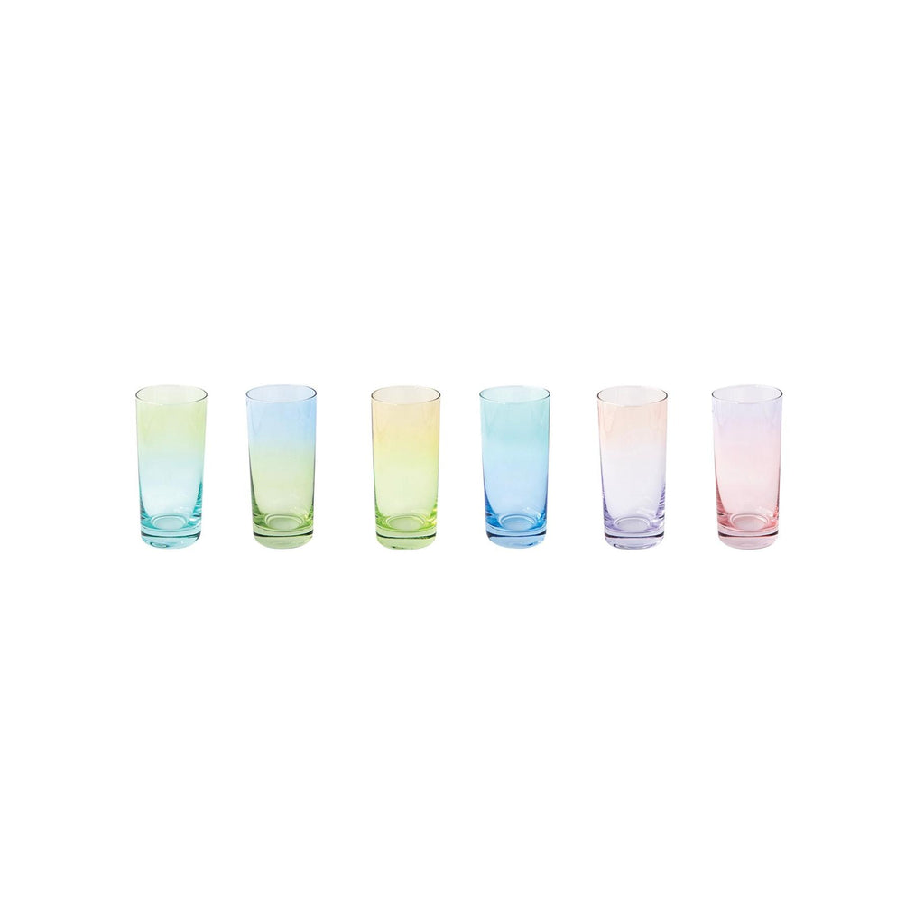 Rainbow - Set De 6 Verres À Boisson - Verre - Multicolore