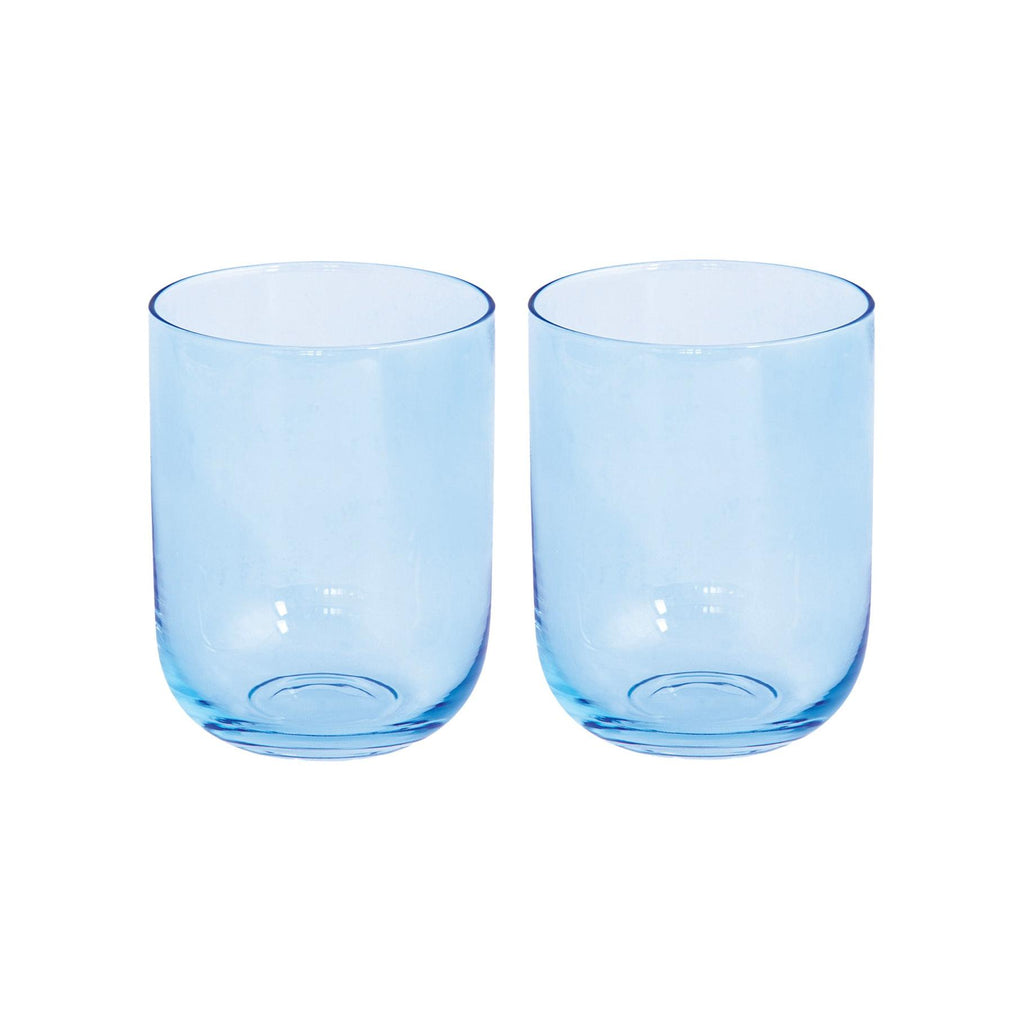Rainbow - Set De 2 Vasos De Agua - Vidrio - Azul