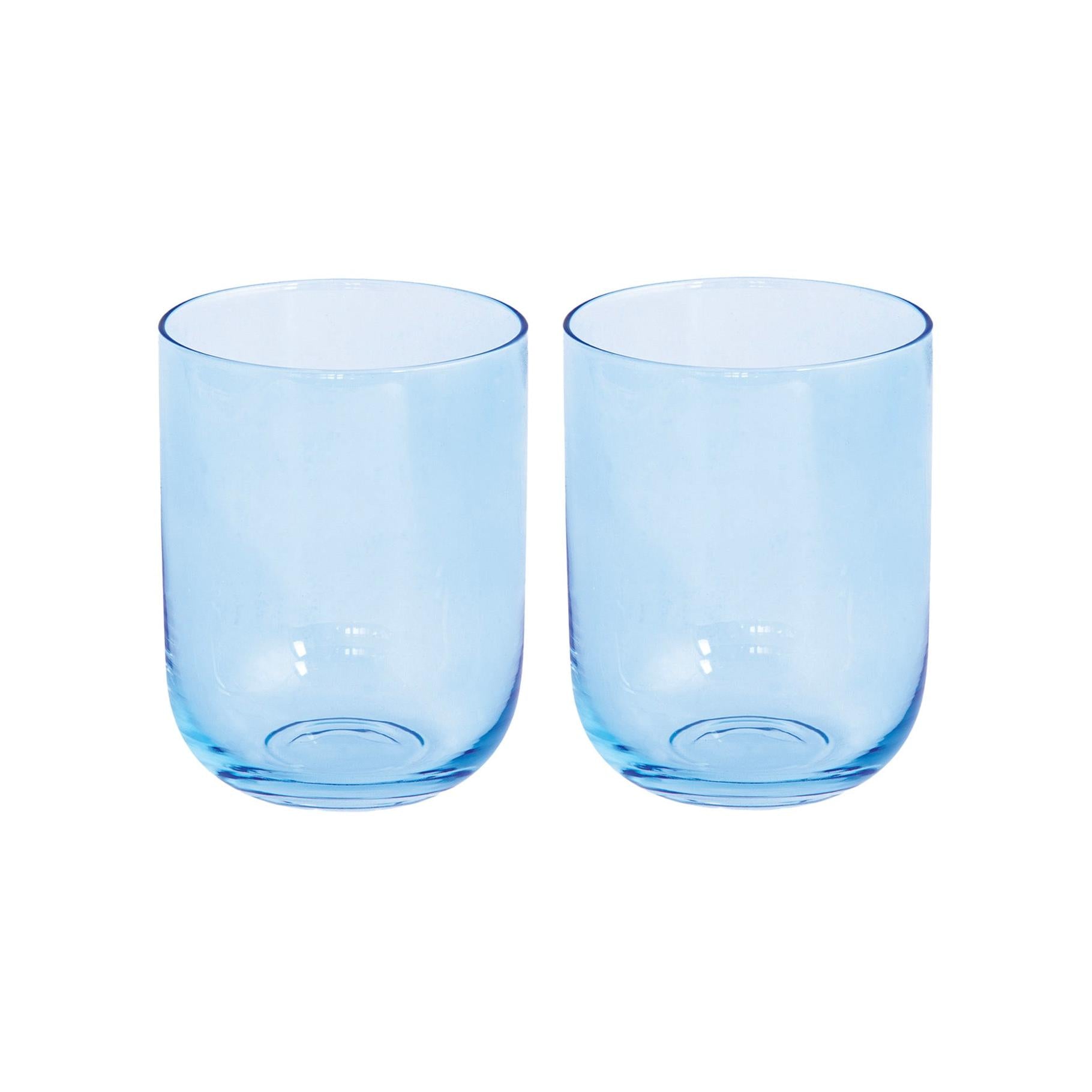 Rainbow - Set De 2 Vasos De Agua - Vidrio - Azul