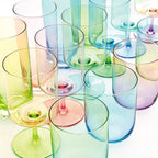 Rainbow - Set De 2 Vasos De Agua - Vidrio - Azul