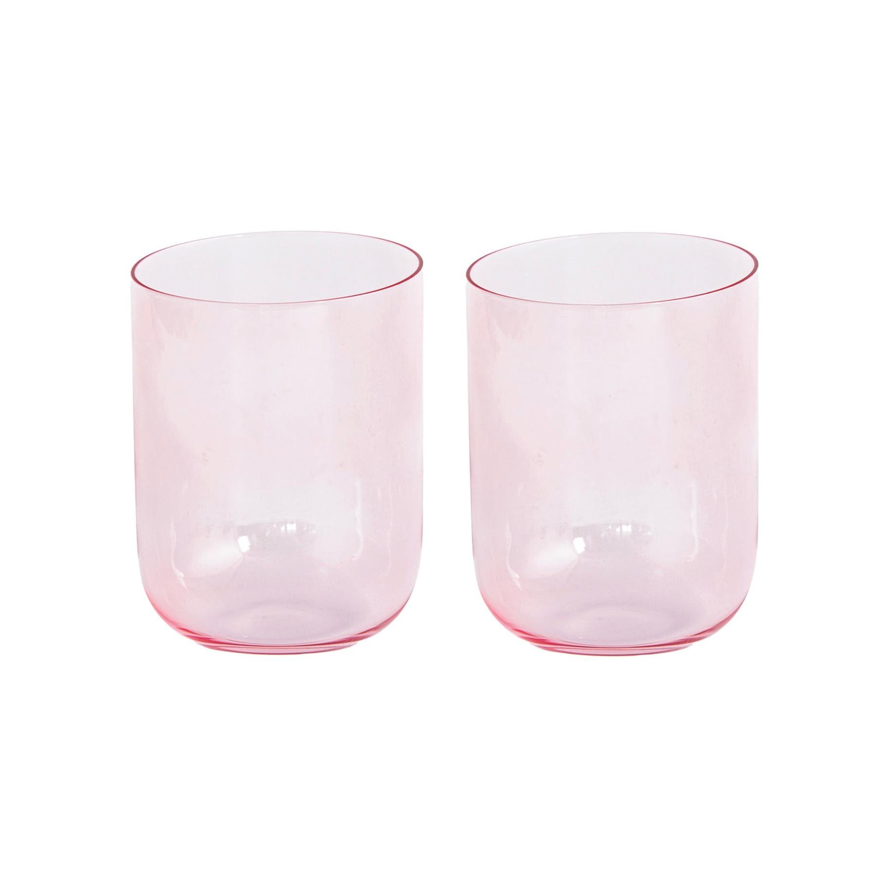 Rainbow - Set De 2 Verres À Eau - Verre - Rose