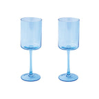 Rainbow - Set De 2 Verres À Vin - Verre - Bleu