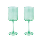 Rainbow - Set De 2 Verres À Vin - Verre - Vert