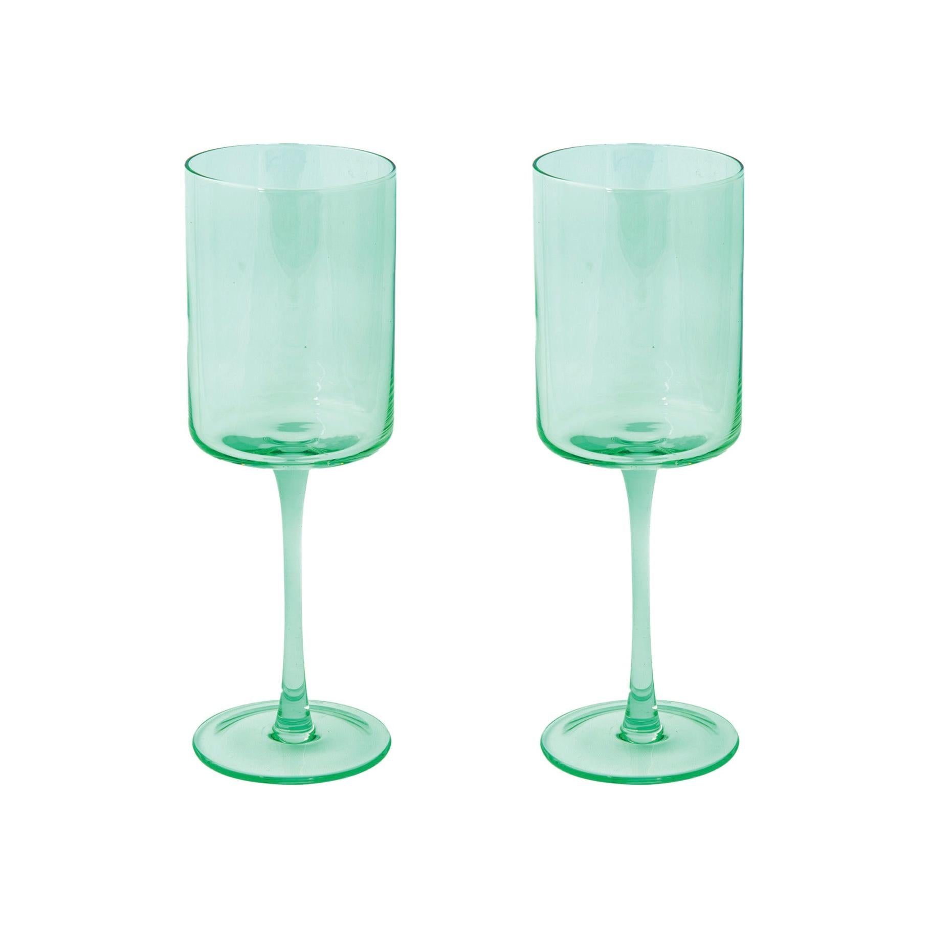 Rainbow - Set De 2 Verres À Vin - Verre - Vert