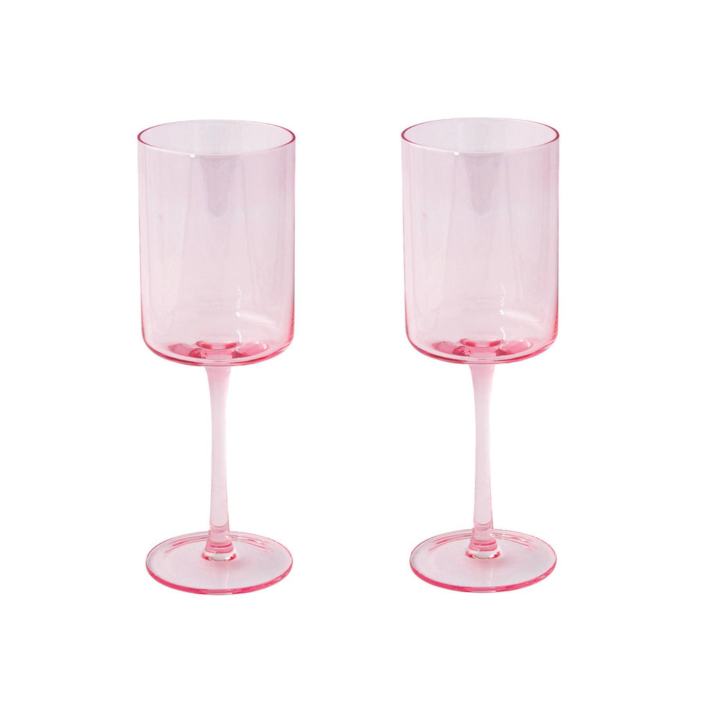 Rainbow - Set De 2 Verres À Vin - Verre - Rose