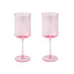 Rainbow - Set De 2 Verres À Vin - Verre - Rose