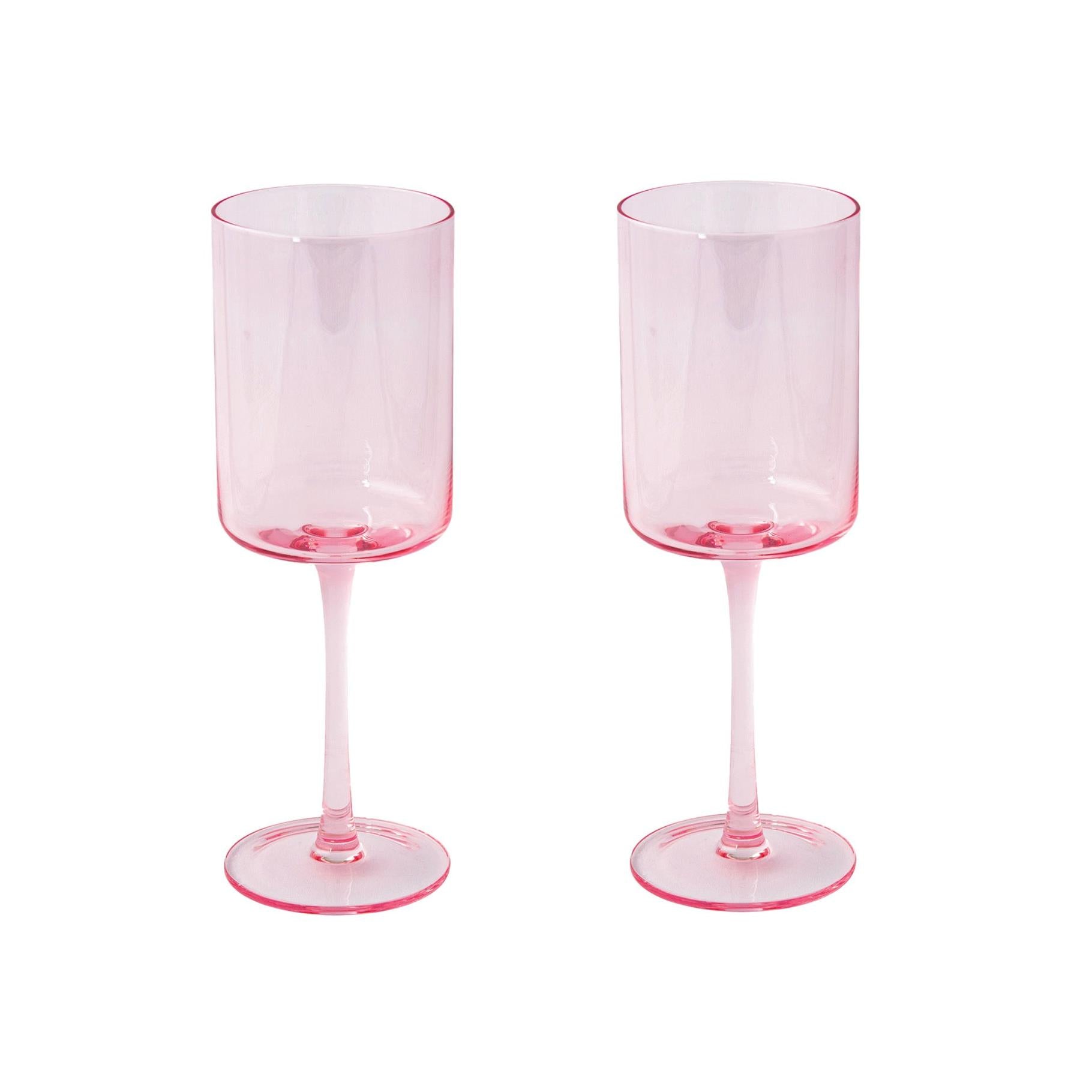 Rainbow - Set De 2 Verres À Vin - Verre - Rose