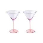 Rainbow - Set De 2 Verres À Martini - Verre - Violet/Rouge