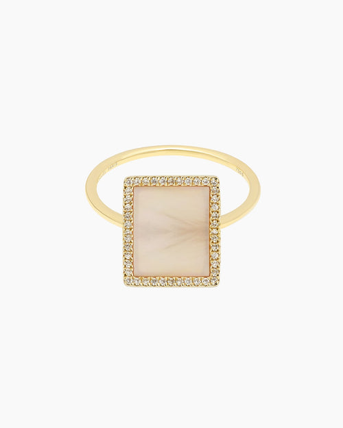 Bague Semi Precious Rectangle