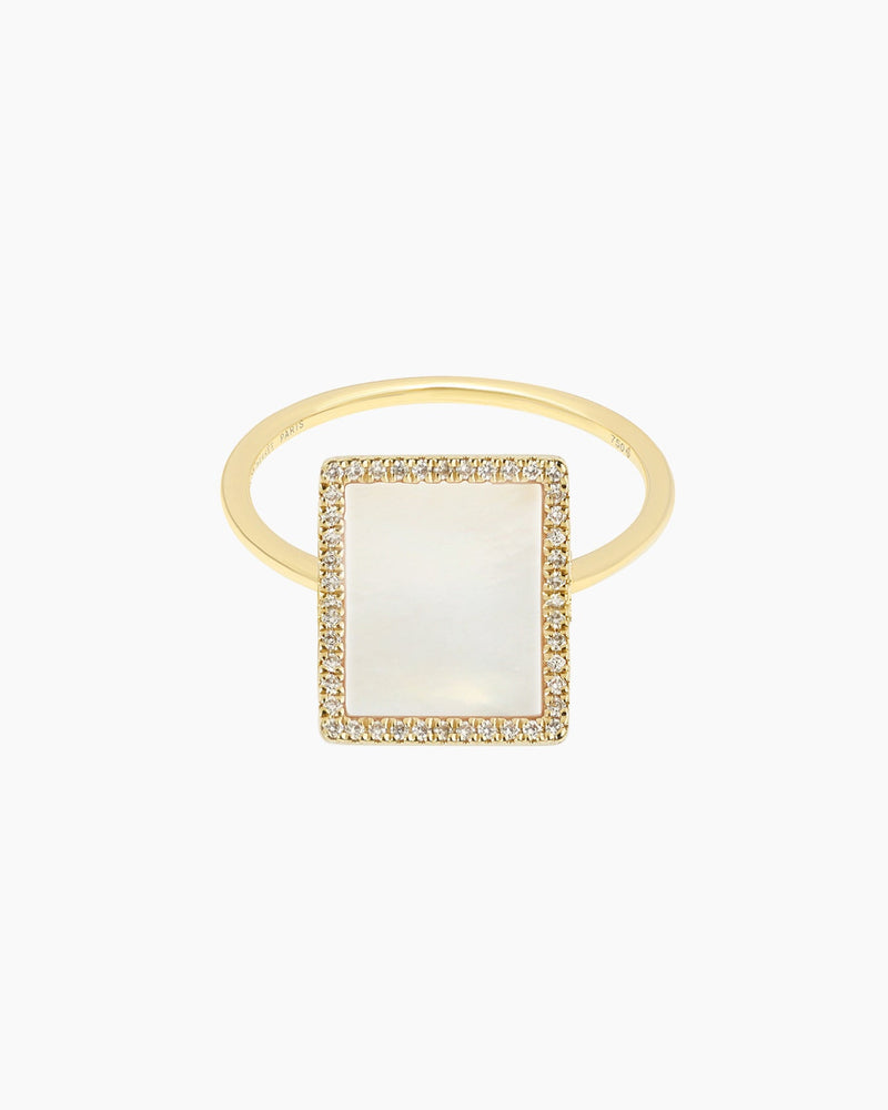 Bague Semi Precious Rectangle