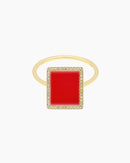 Bague Semi Precious Rectangle