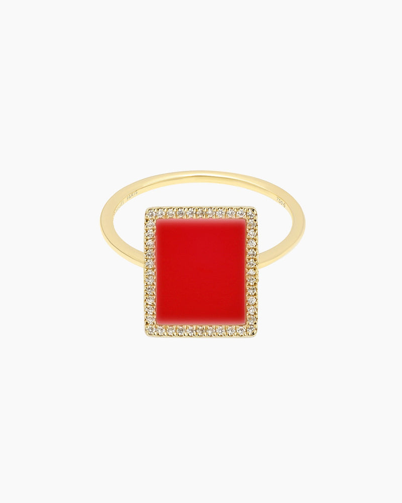 Bague Semi Precious Rectangle