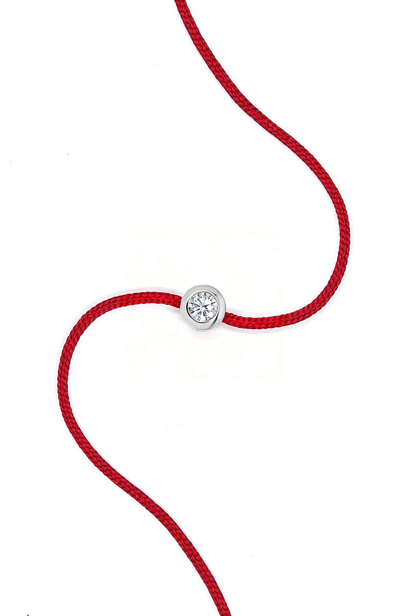 Bracelet Corde "Mon Délicat" Rouge D0,05/1