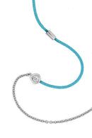 Bracelet Corde "Mon Unique" Bleu Ciel + Chaine D0,05/1