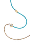 Bracelet Chaine "Mon Unique Bleu " Diamant D0,05/1