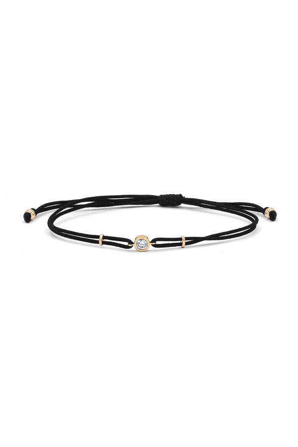 Dubbelt armband "Mon Divin Noir" Diamant D0,10/1