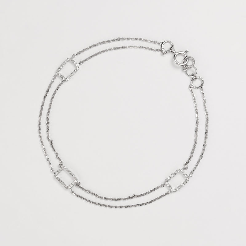 "Subtility" Bracelet D0.05/20 - 375/1000 White Gold