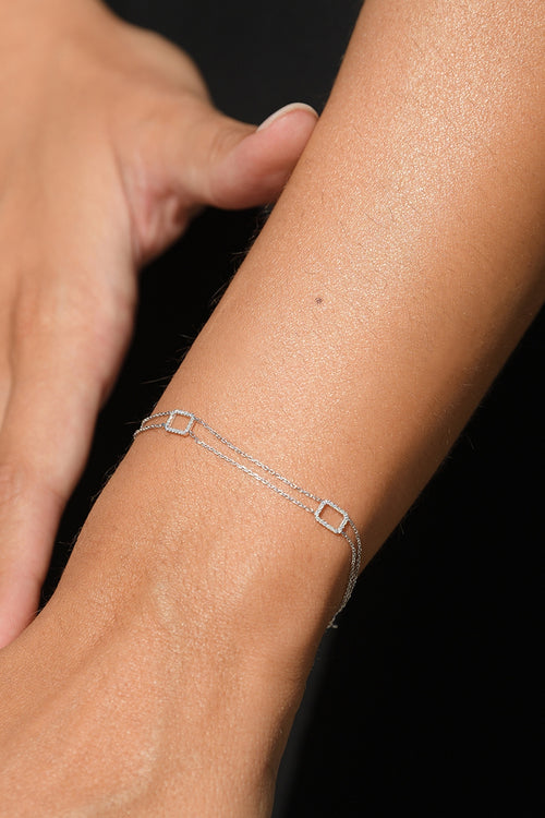 "Subtlety" Bracelet D0.05/20 - 375/1000 White Gold
