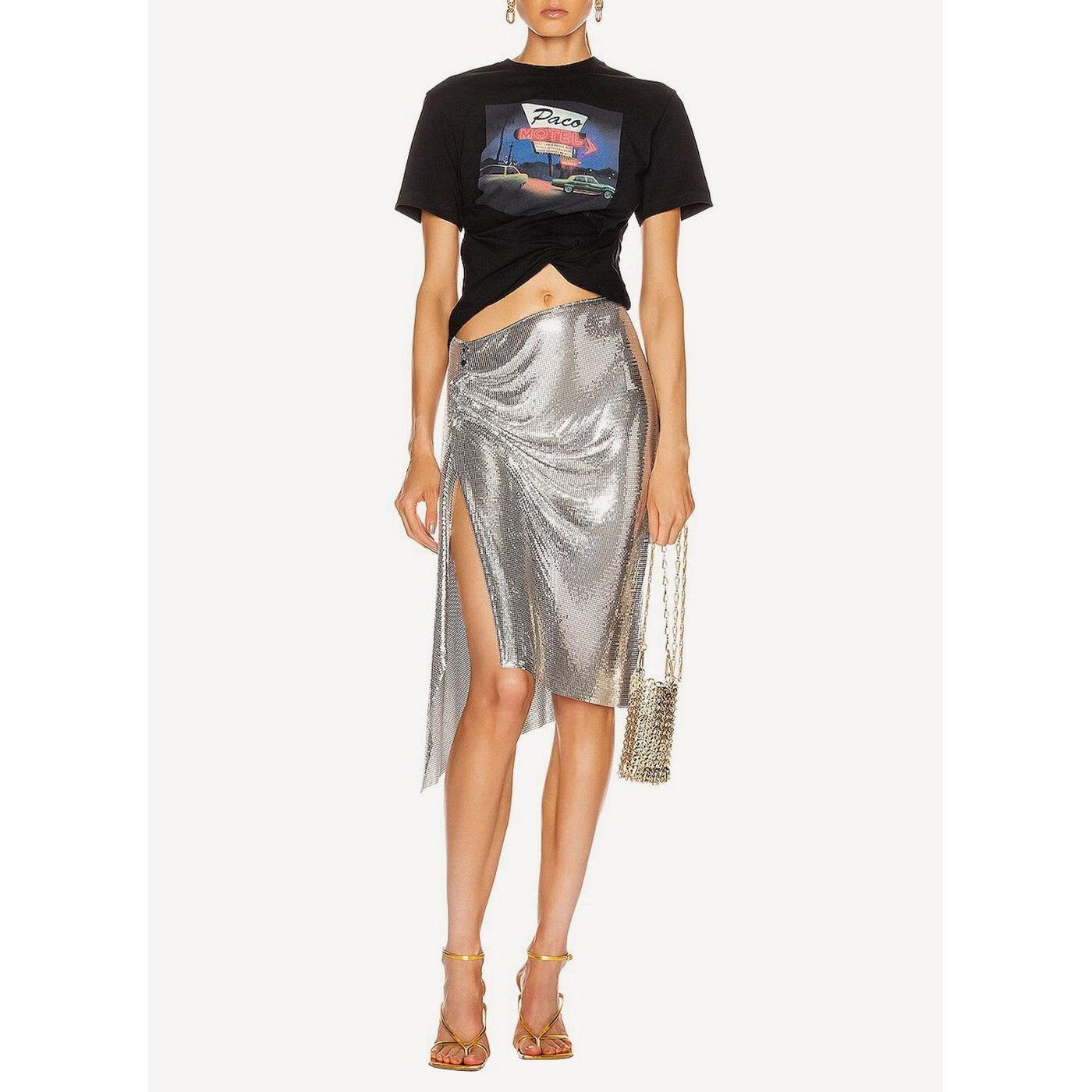 Camiseta de Punto - Negro - Mujer