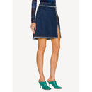 Falda tejida - Azul denim - Mujer