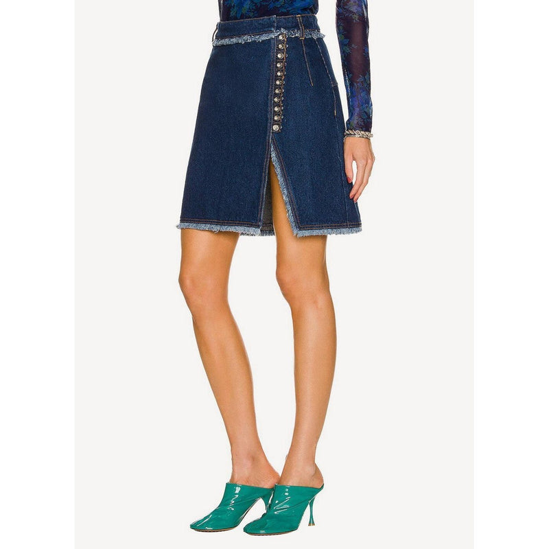 Falda tejida - Azul denim - Mujer