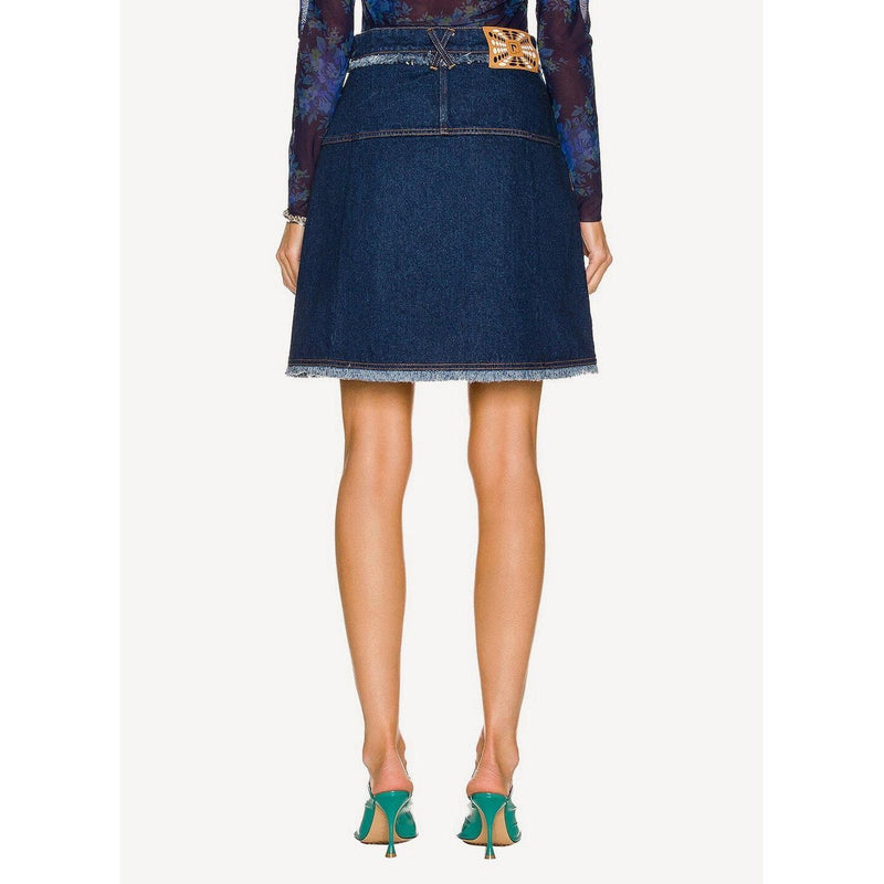 Falda tejida - Azul denim - Mujer