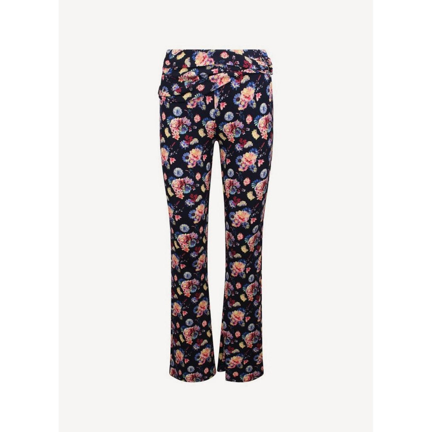 Pantalon Tricoté - Fleurs Néon Marine