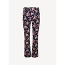 Knitted Trousers - Neon Navy Flowers