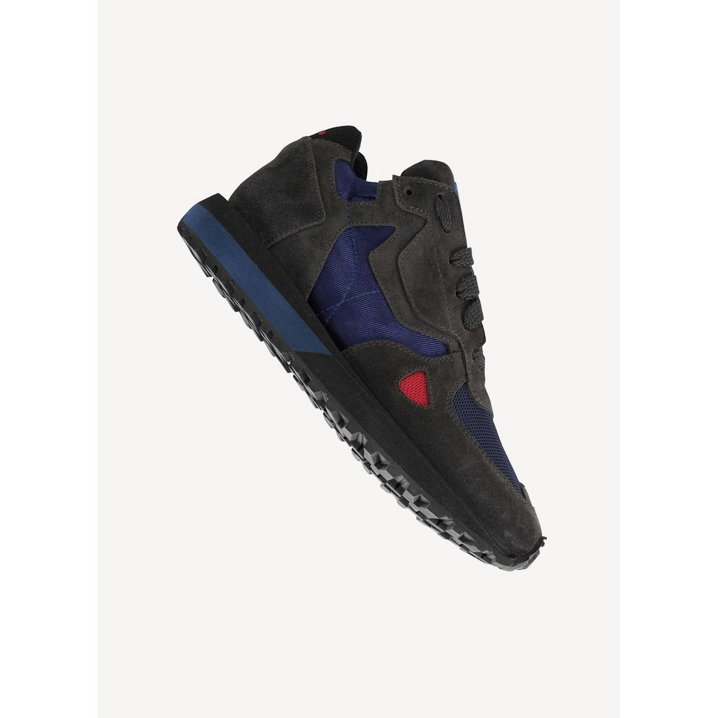 Baskets En Cuir - Bleu Marine Gris